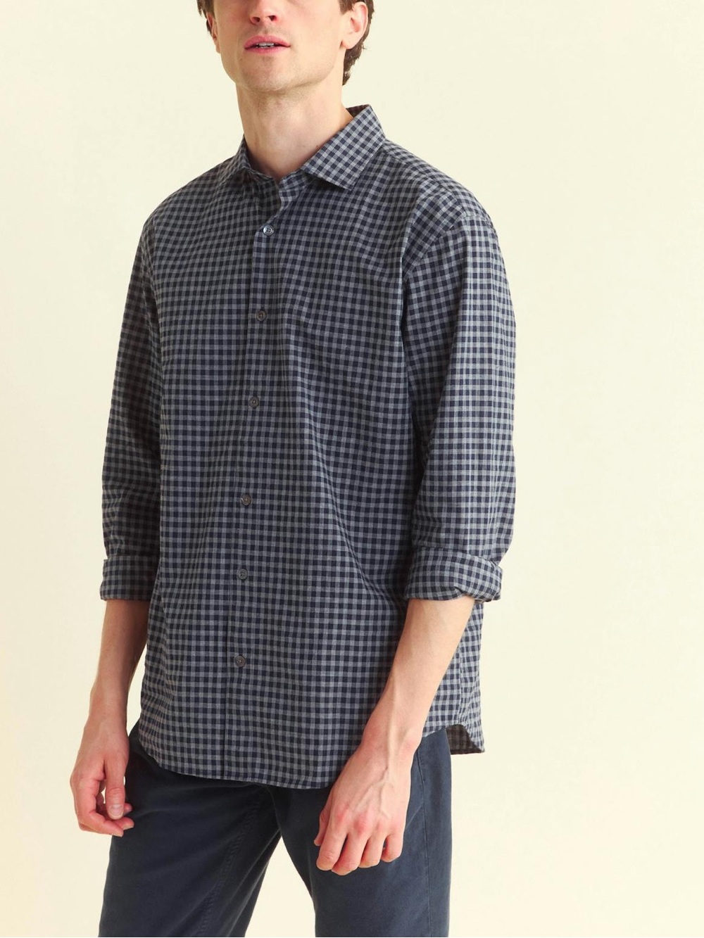 Billy Reid Hutchenson Plaid Long Sleeve Shirt